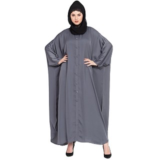 Front open style Kaftan abaya- grey